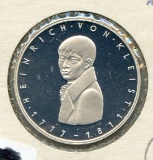 Germany 1977-G silver 5 marks von Kleist gem PROOF