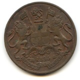 India/EIC 1835 1/4 anna about XF