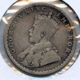 India/British 1923 silver 1/2 rupee F