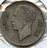 Iraq 1938-I silver 50 fils good VF