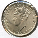 Malaya 1943 silver 20 cents BU