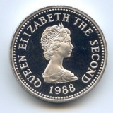 Jersey 1988 silver 1 pound PROOF St. John Parish