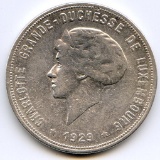 Luxembourg 1929 silver 10 francs VF