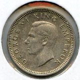 New Zealand 1939 silver 3 pence XF