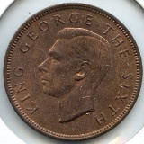 New Zealand 1949 1 penny UNC RB