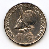 Panama 1930 silver 1/10 balboa XF