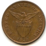 Philippines 1929 1 centavos AU/UNC