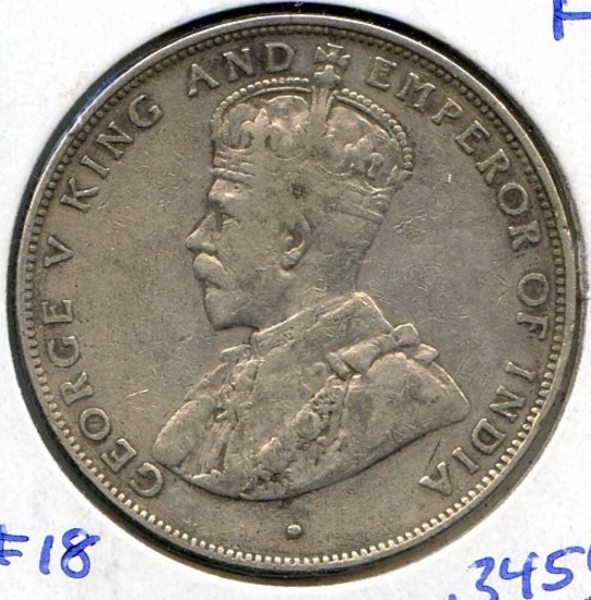 British Honduras silver 1911 50 cents F+