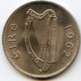 Ireland 1962 & 1966 1/2 crown, 2 pieces choice BU