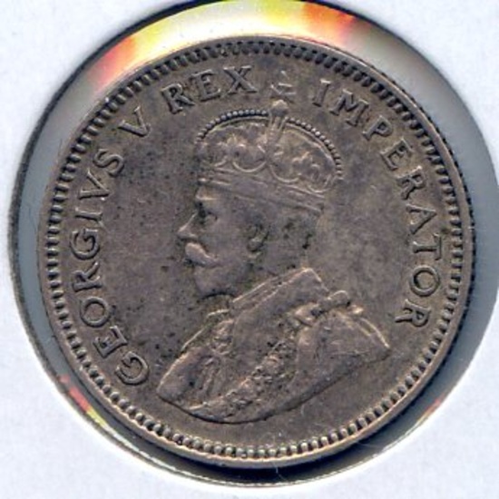 South Africa 1925 silver 6 pence good VF SCARCE