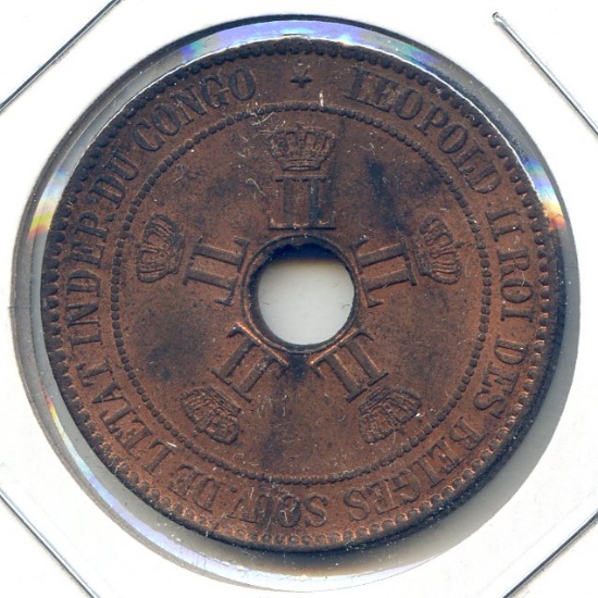 Belgian Congo 1894 10 centimes UNC RB