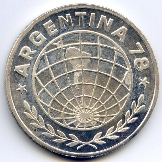 Argentina 1978 silver 3000 peso World Cup PROOF