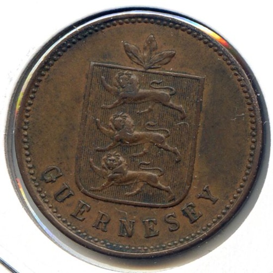 Guernsey 1830 4 doubles about XF