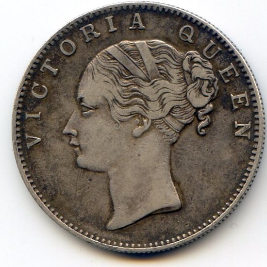 India/British 1840 silver 1 rupee VF