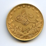 Turkey c. 1915 GOLD 100 kurush XF