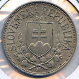 Slovakia 1941 silver 20 korun AU