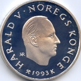 Norway 1993 silver 100 kroner Lillehammer Olympics PROOF