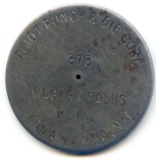 USA/New Tork Pivot Punch and Die advertising token XF