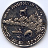 Canada 1973 Manitoulin Island trade dollar AU