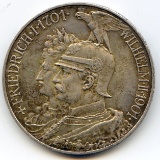 Germany/Prussia 1901 5 marks XF 200th Anniversary