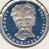 Germany 1975-G silver 5 marks Schweitzer choice PROOF