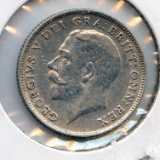 Great Britain 1924 silver 6 pence choice XF
