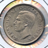Great Britain 1941 silver 1/2 crown lustrous AU