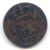 Netherlands East Indies/Batavia 1816 duit F