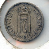Norway 1912 silver 10 ore about XF
