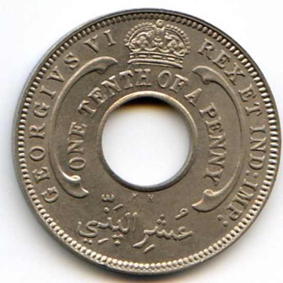 British West Africa 1946-KN 1/10 penny PROOF