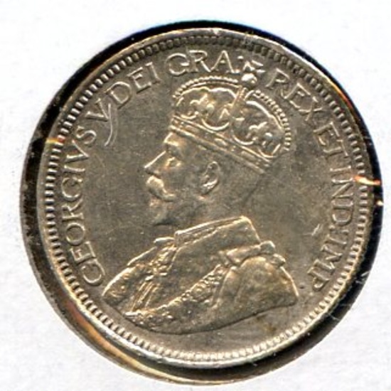 Canada 1912 silver 10 cents lustrous AU/UNC