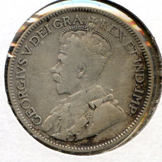 Canada 1932 silver 25 cents VG/F