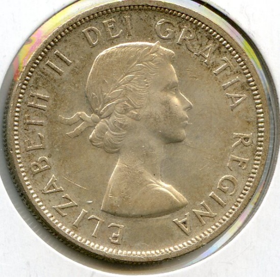 Canada 1959 silver 1 dollar AU