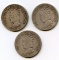 Honduras 1931-37 silver 50 centavos, 3 pieces F to VF