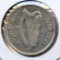 Ireland 1934 silver 1 florin KEY DATE lightly cleaned about XF