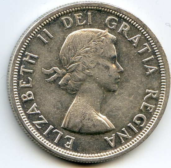 Canada 1954 silver 1 dollar prooflike XF/AU