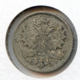 Finland 1898-L silver 25 pennia VF