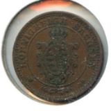 Germany/Saxony 1864-B 2 pfennig XF