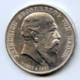 Germany/Baden 1907 silver 5 marks BU