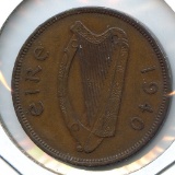 Ireland 1940 1 penny KEY DATE nice XF