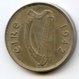 Ireland 1942 6 pence UNC