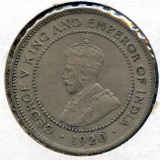Jamaica 1920 1 penny about XF