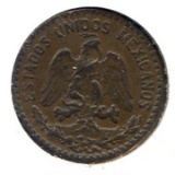 Mexico 1915 2 centavos AU