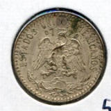 Mexico 1925 silver 20 centavos nice AU/UNC