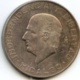 Mexico 1956 silver 10 pesos AU/UNC