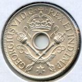New Guinea 1938 silver 1 shilling choice BU