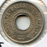 Palestine 1927 5 mils choice BU