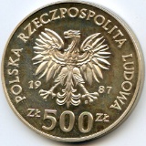 Poland 1987 silver 500 zlotych 88 Olympics PROOF