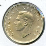 South Africa 1952 silver 2 shillings UNC
