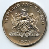 Trinidad and Tobago 1974 10 dollars choice BU